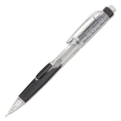 Pentel Twist-Erase CLICK Mechanical Pencil, 0.7 mm, HB (#2.5), Black Lead, Black Barrel PENPD277TA