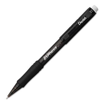 Pentel Twist-Erase EXPRESS Mechanical Pencil, .7mm, Black, Dozen PENQE417A