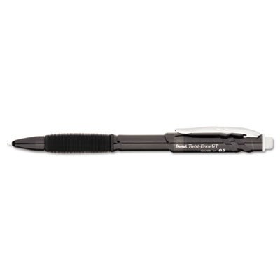 Pentel Twist-Erase GT Pencils, 0.5 mm, Black PENQE205A
