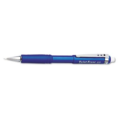 Pentel Twist-Erase III Mechanical Pencil, 0.5 mm, Blue Barrel PENQE515C