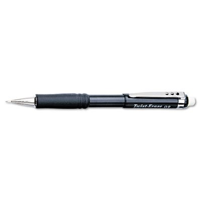 Pentel Twist-Erase III Mechanical Pencil, 0.9 mm, Black Barrel PENQE519A