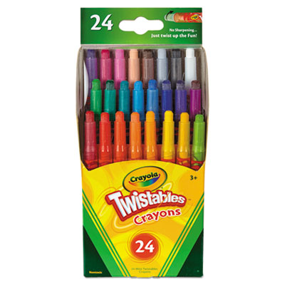 Crayola 529724 Twistables Mini Crayons, 24 Colors/Pack CYO529724