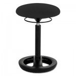 Safco Twixt Desk Height Ergonomic Stool, 22.5" Seat Height, Supports up to 250 lbs., Black Seat, Black Back, Black