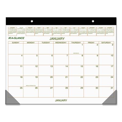 At-A-Glance Two-Color Desk Pad, 22 x 17, 2016 AAGGG250000