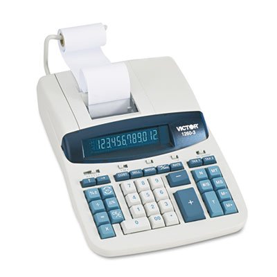 Victor Two-Color Heavy-Duty Printing Calculator, Black/Red Print, 4.6 Lines/Sec VCT12603