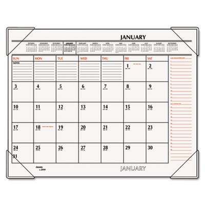At-A-Glance Two-Color Monthly Desk Pad Calendar, 22 x 17, 2016 AAGSK117000