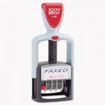 COSCO 2000PLUS Two-Color Word Dater, 1 3/4 x 1, "Faxed," Self-Inking, Blue/Red COS011032