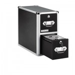 Vaultz Two-Drawer CD File Cabinet, Holds 330 Folders/120 Slim/60 Std. Cases IDEVZ01094