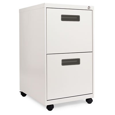 ALEPA542820LG Two-Drawer Metal Pedestal File, 16w x 19-1/2d x 28-1/2h, Light Gray ALEPA542820LG