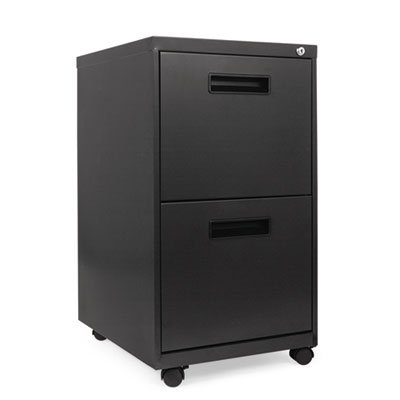 ALEPA542820CH Two-Drawer Metal Pedestal File, 16w x 19-1/2d x 28-1/2h, Charcoal ALEPA542820CH