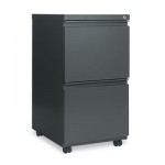 ALEPB542819CH Two-Drawer Metal Pedestal File W/ Full-Length Pull, 14-7/8w x 19-1/8d, Charcoal ALEPB542819CH