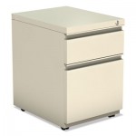 Two-Drawer Metal Pedestal File With Full Length Pull, 14 3/4w x 19 1/8d, Putty ALEPBBFPY