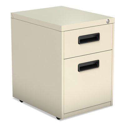 Two-Drawer Metal Pedestal File, 14 3/4w x 19 1/8d x 28 1/2h, Putty ALEPABFPY