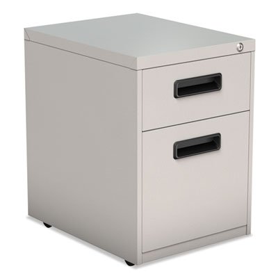 Two-Drawer Metal Pedestal File, 14 3/4w x 19 1/8d x 28 1/2h, Light Gray ALEPABFLG