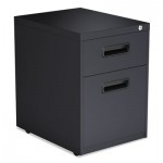 Two-Drawer Metal Pedestal File, 14 3/4w x 19 1/8d x 28 1/2h, Charcoal ALEPABFCH