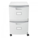 Storex Two-Drawer Mobile Filing Cabinet, 14.75w x 18.25d x 26h, Gray STX61310B01C