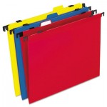 Pendaflex Two-in-One Colored Poly Folders with Built-In Tabs, Letter, Assorted, 10/Pack PFX99917