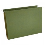 UNV14142 Two Inch Box Bottom Pressboard Hanging Folder, Letter, Standard Green, 25/Box UNV14142