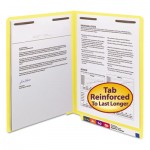 Smead Two-Inch Capacity Fastener Folders, End Tab, Straight, Letter, Yellow, 50/Box SMD25940