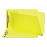 Smead Two-Inch Capacity Fastener Folders, Straight Tab, Legal, Yellow, 50/Box SMD28940