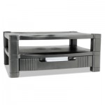 Kantek Two-Level Monitor Stand, 17" x 13.25" x 3.5" to 7", Black, Supports 50 lbs KTKMS480