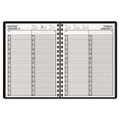 At-A-Glance Two-Person Group Daily Appointment Book, 8 x 10 7/8, Black, 2016 AAG7022205
