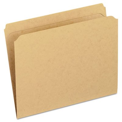 Pendaflex Two-Ply Dark Kraft File Folders, Straight Cut, Top Tab, Letter, Brown, 100/Box PFXRK152