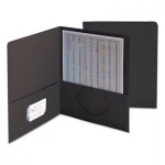 Smead Two-Pocket Folder, Textured Heavyweight Paper, Black, 25/Box SMD87853