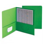Smead Two-Pocket Folder, Textured Heavyweight Paper, Green, 25/Box SMD87855