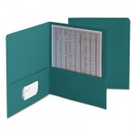 Smead Two-Pocket Folder, Textured Heavyweight Paper, Teal, 25/Box SMD87867