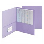 Smead Two-Pocket Folder, Textured Heavyweight Paper, Lavender, 25/Box SMD87865