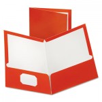 Oxford Two-Pocket Laminated Paper Folder, 100-Sheet Capacity, Metallic Copper, 25/Box OXF5049580