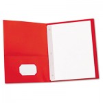 UNV57118 Two-Pocket Portfolios w/Tang Fasteners, 11 x 8-1/2, Red, 25/Box UNV57118