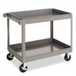 Two-Shelf Metal Cart, 24w x 36d x 32h, Gray TNNSC2436