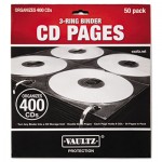 Vaultz Two-Sided CD Refill Pages for Three-Ring Binder, 50/Pack IDEVZ01415