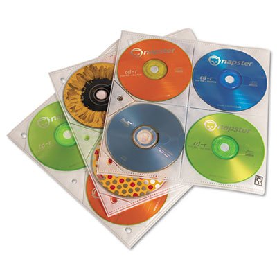 CDP200 Two-Sided CD Storage Sleeves for Ring Binder, 25/Pack CLGCDP200