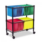 ALEFW601426BL Two-Tier Rolling File Cart, 26w x14d x 29-1/2h, Black ALEFW601426BL