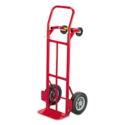 Safco Two-Way Convertible Hand Truck, 500-600lb Capacity, 18w x 51h, Red SAF4086R