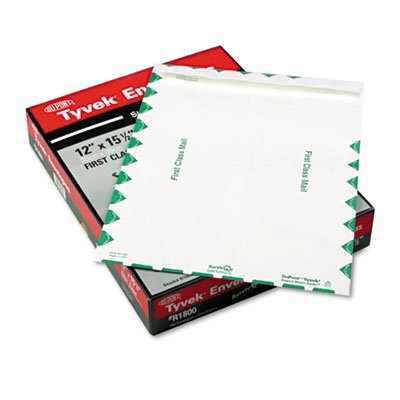 Survivor Tyvek USPS First Class Mailer, Side Seam, 12 x 15 1/2, White, 100/Box QUAR1800