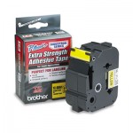 Brother P-Touch TZ Extra-Strength Adhesive Laminated Labeling Tape, 1-1/2w, Black on Yellow BRTTZES661