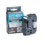 Brother P-Touch TZe Flexible Tape Cartridge for P-Touch Labelers, 1in x 26.2ft, Black on White BRTTZEFX251