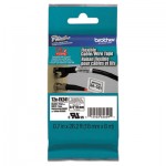 Brother P-Touch TZe Flexible Tape Cartridge for P-Touch Labelers, 3/4in x 26.2ft, Black on White BRTTZEFX241