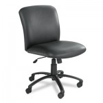 Safco Uber Series Big & Tall Swivel/Tilt Mid Back Chair, Vinyl, Black SAF3491BV