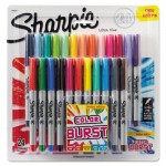 Sharpie Ultra Fine Tip Permanent Marker, Extra-Fine Needle Tip, Assorted Color Burst and Classic Colors, 24/Pack SAN1949558