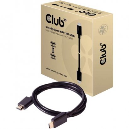 Club 3D Ultra High Speed HDMI™ Cable 10K 120Hz 48Gbps M/M 1 m./3.28 ft CAC-1371