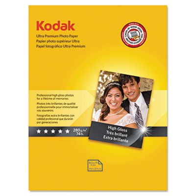 Ultra Premium Photo Paper, 10 mil, High-Gloss, 8-1/2 x 11, 25 Sheets/Pack KOD8366353