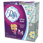 Puffs Ultra Soft and Strong Facial Tissue, 2-Ply, White, 56 Sheets/Box, 6/Carton PGC35295