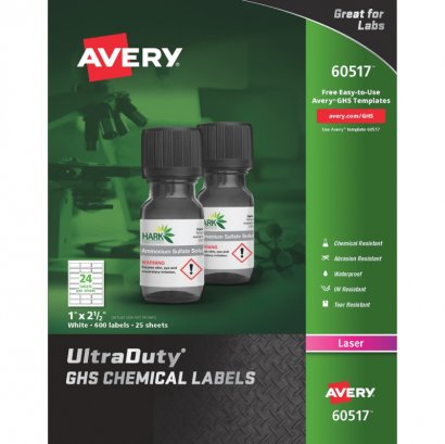 Avery UltraDuty GHS Chemical Labels 60517