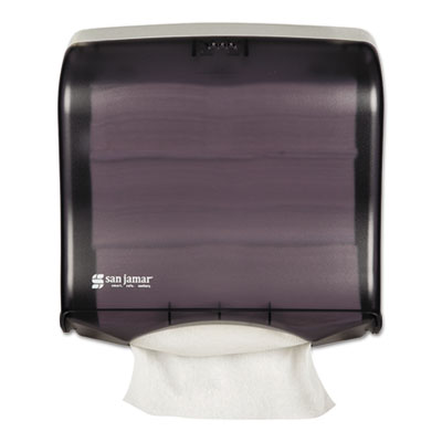 San Jamar Ultrafold Fusion C-Fold and Multifold Towel Dispenser, 11.5 x 5.5 x 11.5, Black SJMT1755TBK