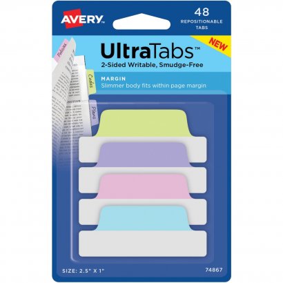 Avery UltraTabs Repositionable Margin Tabs 74867